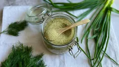 I saw it at my friend's house — now I'm doing it with jars! An idea worth stealing.