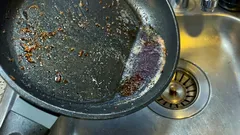 Where should you pour oil after frying? Never pour it down the sink.